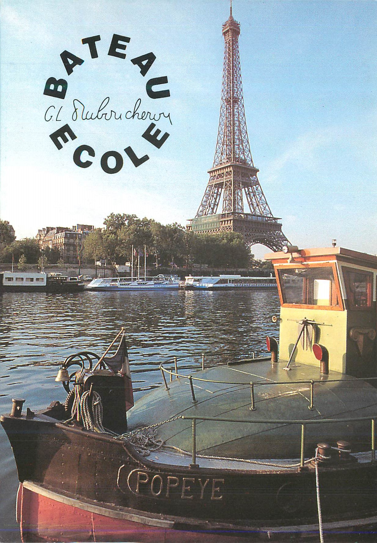 CPM Bateau Ecole Ecole de Navigation de Plaisance Centre officiel d examens Permis Riviere Mer A B C Tour Eiffel Paris